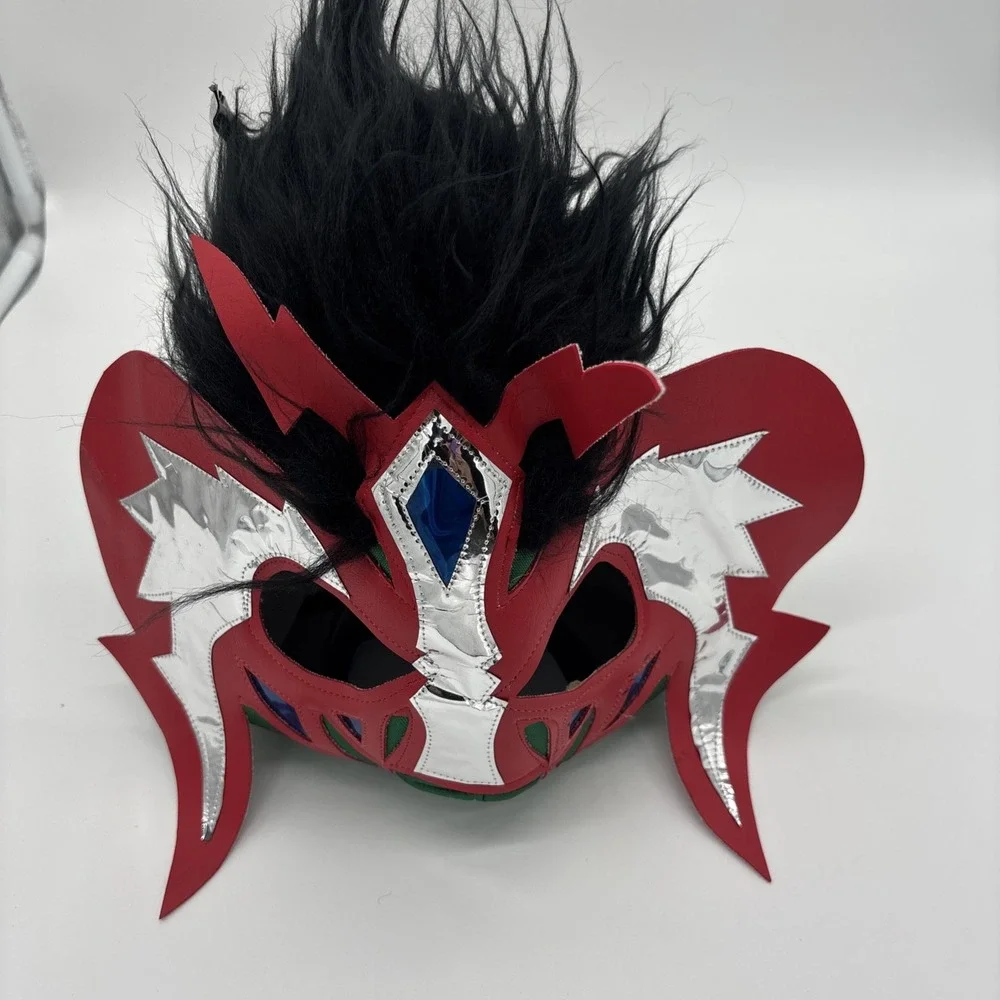 Lucha Libre Dress Up MaskMade With Red Leather. Excellent Used‎ Condition.